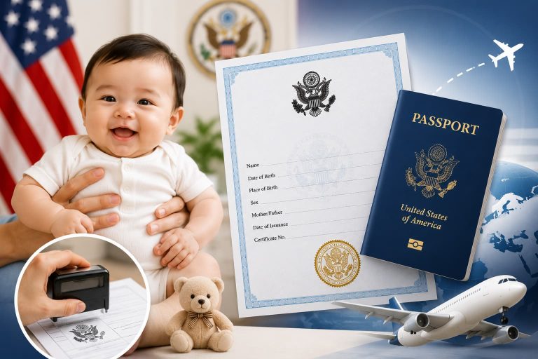 Làm Hộ Chiếu Mỹ Cho Con Cùng Lúc Với CRBA