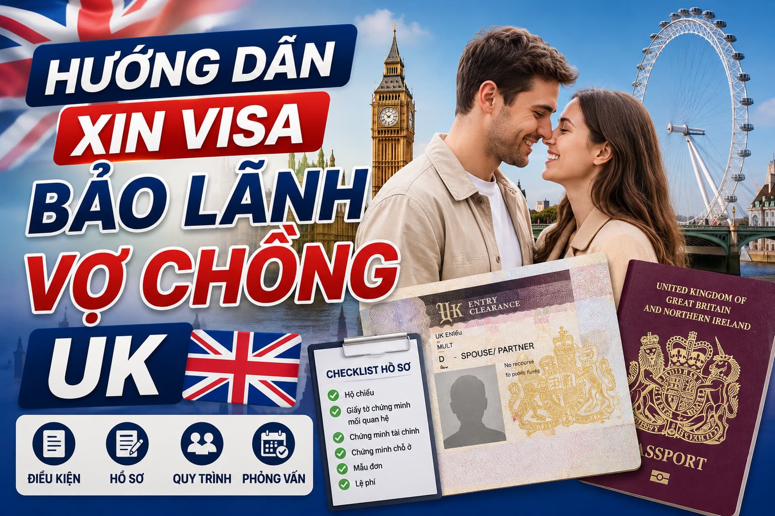 Hướng Dẫn Xin Visa Bảo Lãnh Vợ Chồng UK