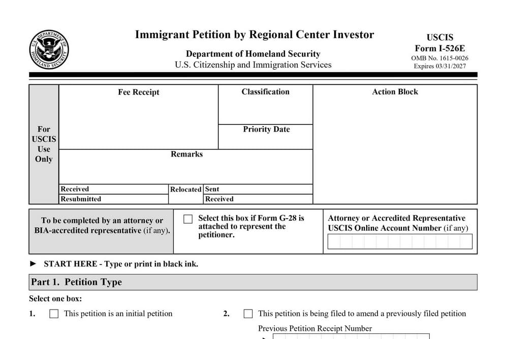 Form I-526E