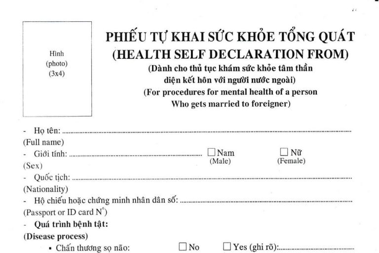 Khám tâm kết hôn với người nước ngoài