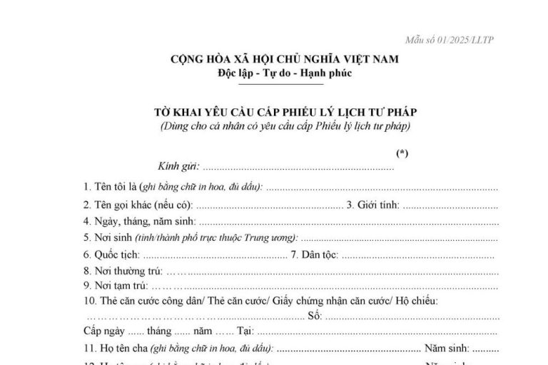 Lý lịch tư pháp Việt Nam