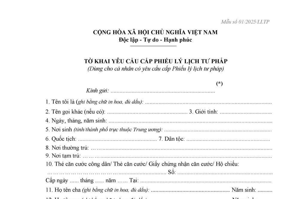 Lý lịch tư pháp Việt Nam